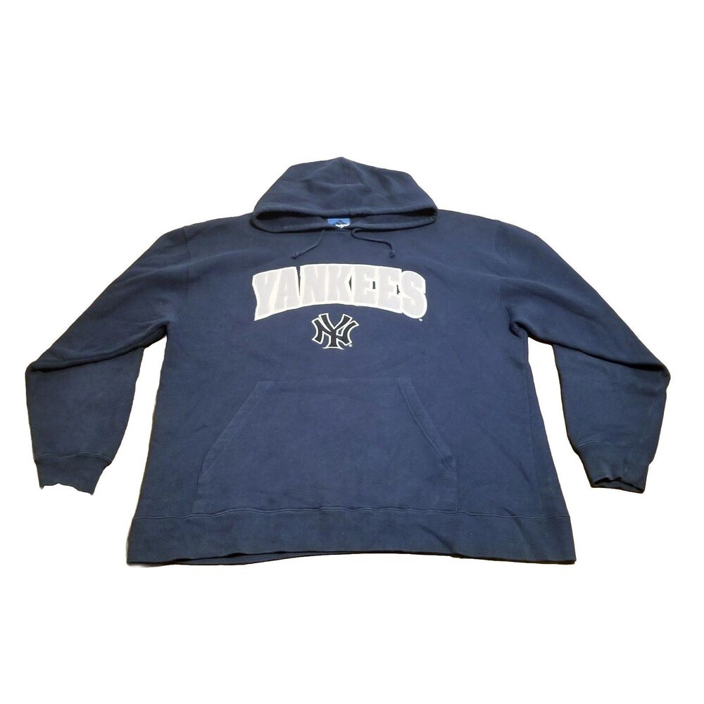 Adidas New York Yankees Hoodie Men's Size XL Navy Blue Sweatshirt Baseball Team - Picture 1 of 5